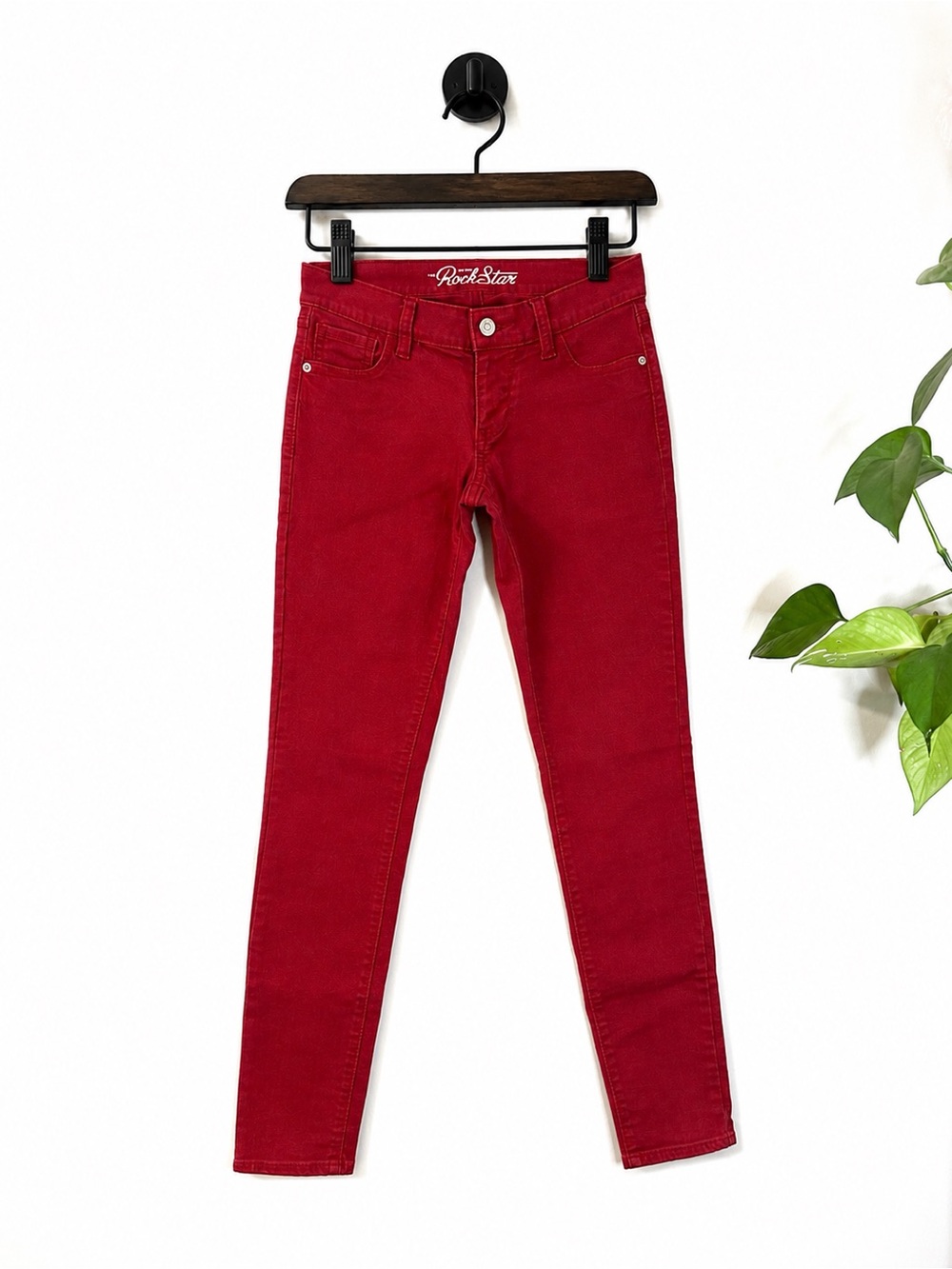 Old Navy Rockstar Red Skinny Jeans Women’s Size 6 Stretch Denim